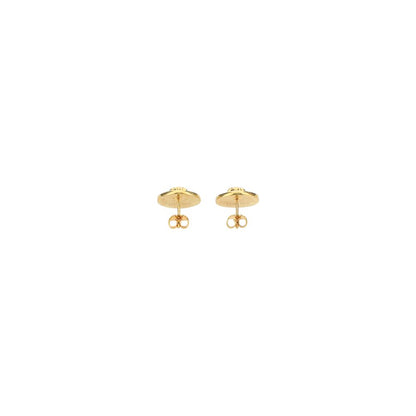 Earrings by Versace for women in bos taurus calf leather & viscose black & gold features an ornate from the Medusa Women's Gold Earrings collection, showcasing a ornate finish that embodies sophisticated luxury.