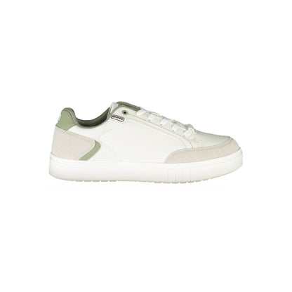 Sneakers by Mares for men in polyester white presents a sumptuous silhouette from the Men's Athletic Polyester Sneakers collection, showcasing a sumptuous athletic style for an elevated aesthetic.