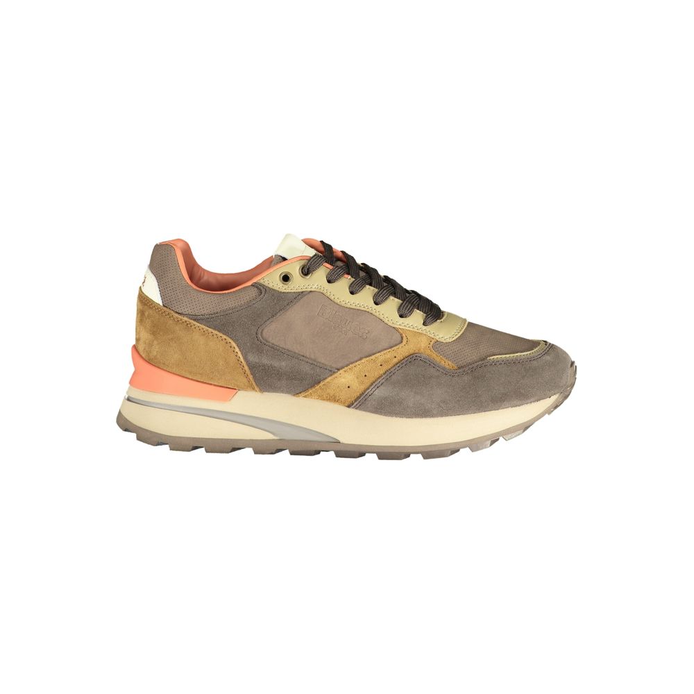 Sneakers by Blauer for men in polyester polyethylene leather brown features an sumptuous design from the Men's Fashion Polyester Polyethylene Leather Sneakers collection, highlighting a sumptuous fashion style for a premium, high-fashion look.