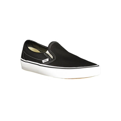 Sneakers by Vans for women in polyester & polyurethane black presents a sumptuous silhouette from the Women's Low Top Slip On Polyester & Polyurethane Sneakers collection, showcasing a sumptuous low-top slip-on style for an elevated aesthetic.