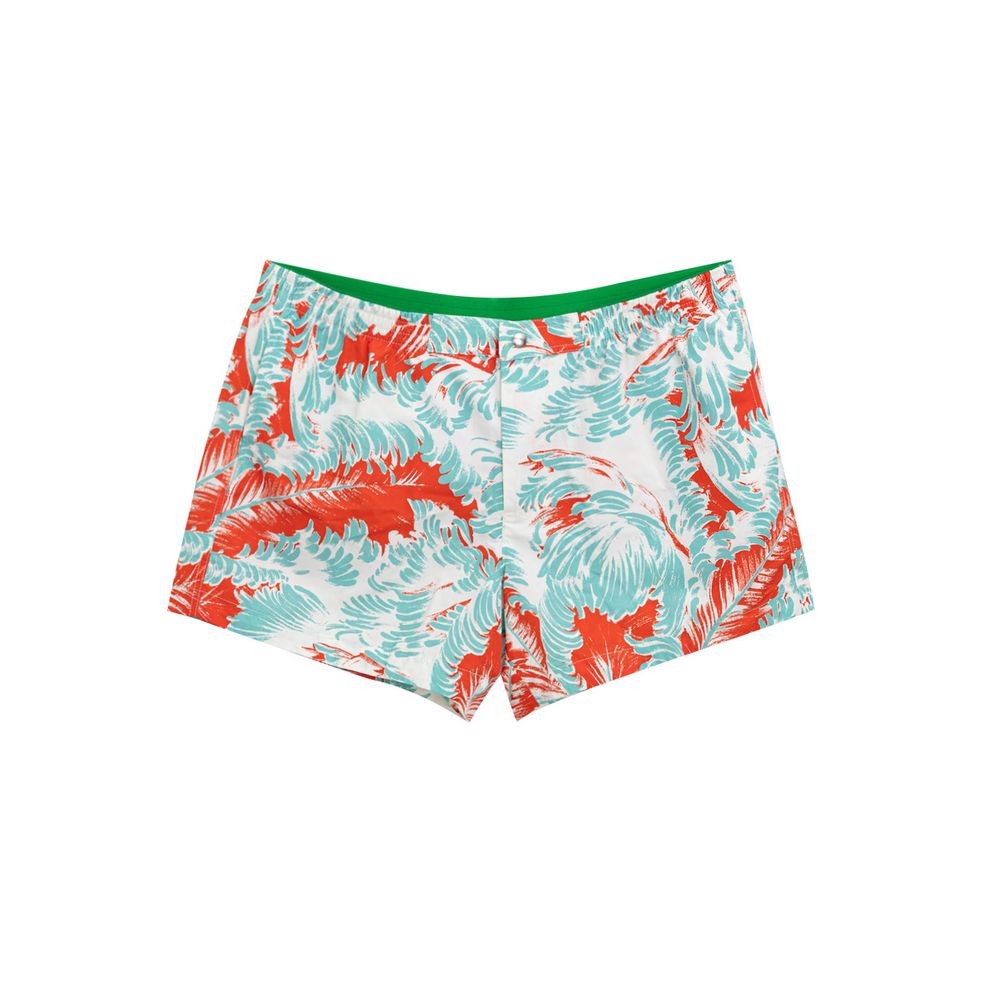 Swim Briefs by Bottega Veneta for men in polyamide & mesh light-blue, multicolor, red, white & print features a refined silhouette, showcasing the refined design of this Men's Polyamide & Mesh Swim Briefs with a refined fit.