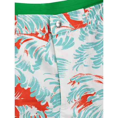 Swim Briefs by Bottega Veneta for men in polyamide & mesh light-blue, multicolor, red, white & print features an beach chic silhouette, showcasing the beach chic Men's Polyamide & Mesh Swim Briefs design with a streamlined fit ideal for performance and style.