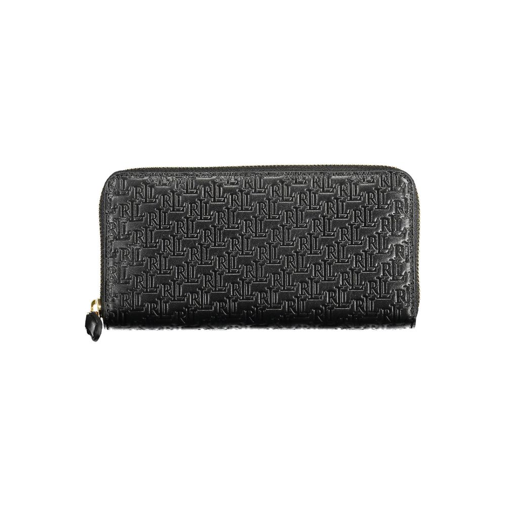Cardholder Wallet by Ralph Lauren for women in leather black presents a refined silhouette, artfully capturing the essence of the Leather Cardholder Wallet design with sophisticated card-organization coin-purse for a refined look.