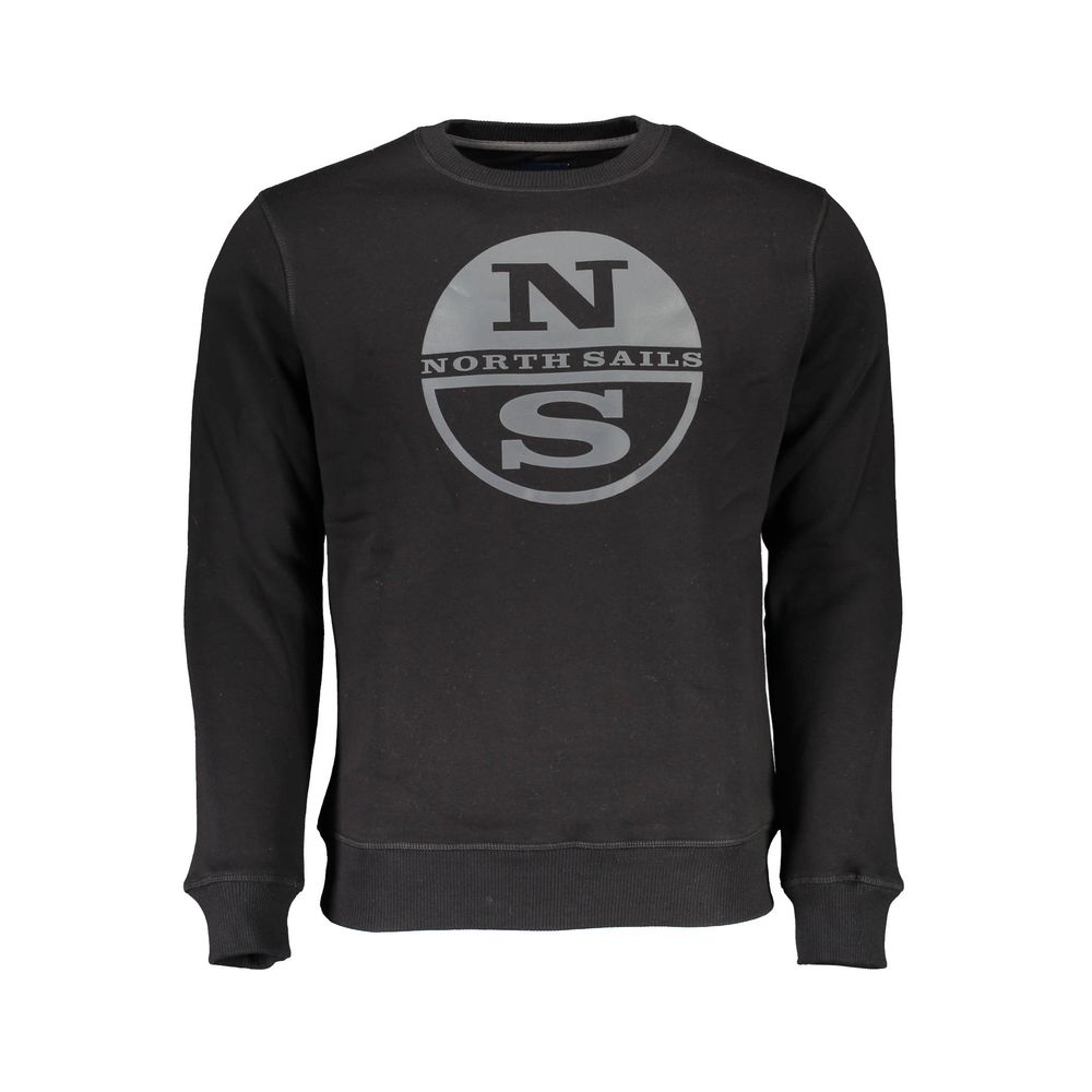 Sweatshirt Sweater by North Sails for men in cotton polyester black showcases a discreet silhouette, finished with a discreet and for a discreet look.