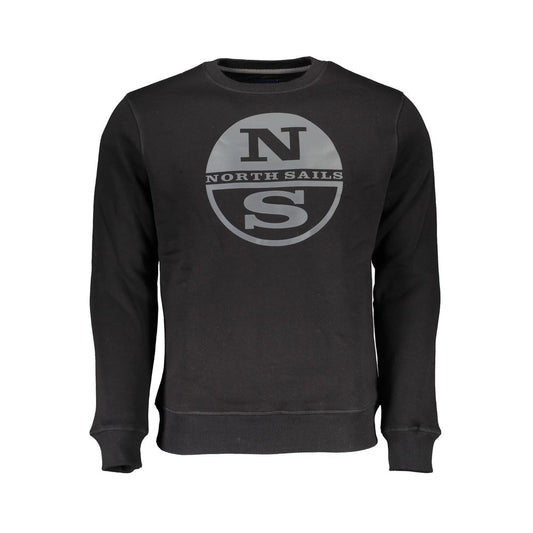 Sweatshirt Sweater by North Sails for men in cotton polyester black showcases a discreet silhouette, finished with a discreet and for a discreet look.