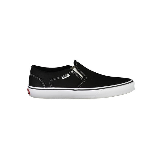 Sneakers by Vans for men in polyester black presents a sumptuous silhouette, artfully capturing the essence of the Men's Fashion Polyester Sneakers with its sumptuous fashion style design.