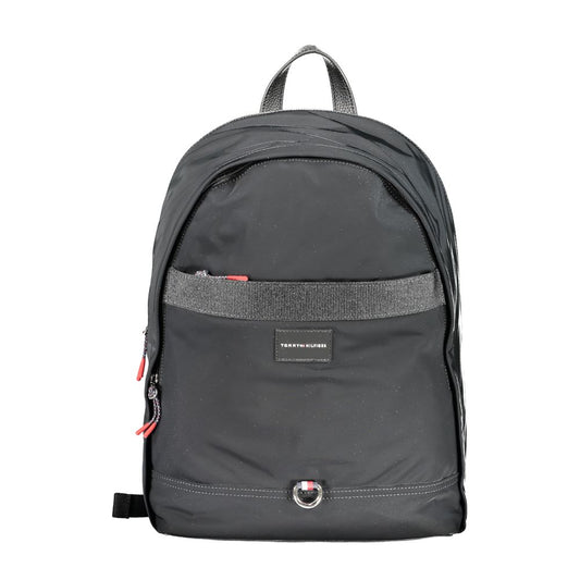 Backpack by Tommy Hilfiger for men in polyester black showcases a stately Polyester Backpack design, featuring a secure zipper with stately external-pockets, internal-pockets & laptop-compartment and versatile backpack-strap, adjustable-strap & handle.