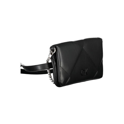 Crossbody Fanny Pack Convertible Handbag by Calvin Klein for women in polyester faux leather black features an exquisite silhouette, showcasing a secure magnetic, ample , and exquisite crossbody-strap, adjustable-strap, belt-strap & handle for a sophisticated finish.