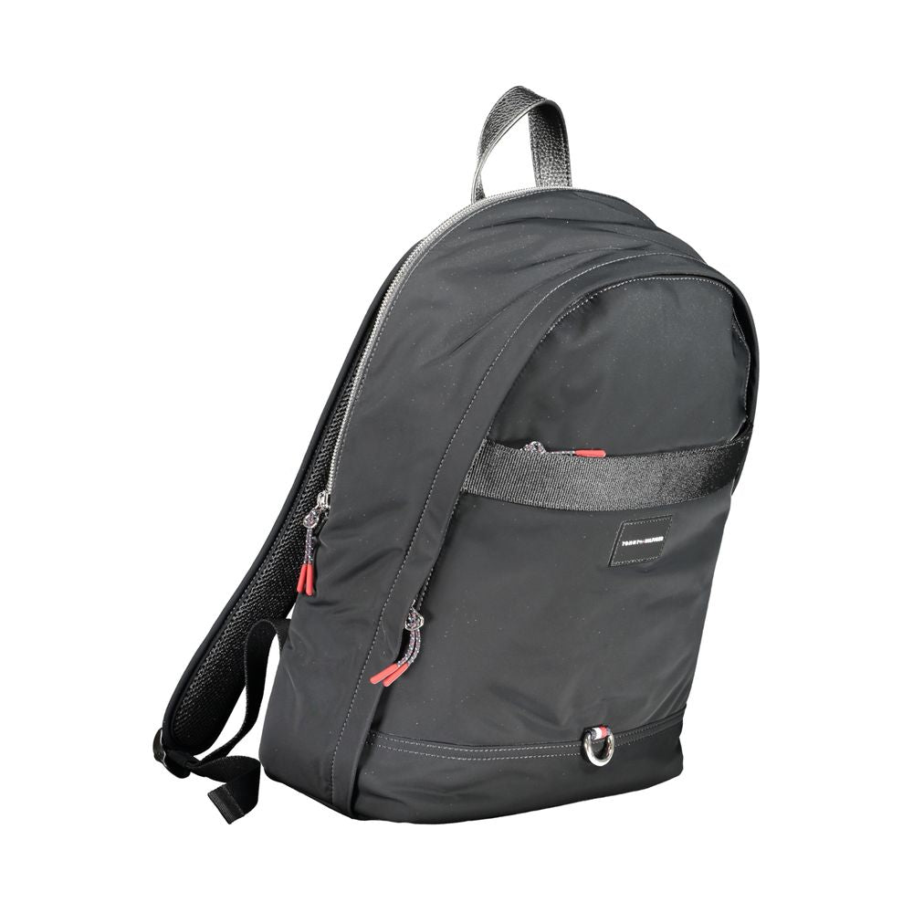Backpack by Tommy Hilfiger for men in polyester black features an stately silhouette from the Polyester Backpack range, with a secure zipper, ample external-pockets, internal-pockets & laptop-compartment, and versatile backpack-strap, adjustable-strap & handle.