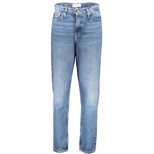 Jeans by Calvin Klein for women in denim cotton blue & signature features a refined silhouette with a refined mom, defined by a and a refined long for a refined finish.