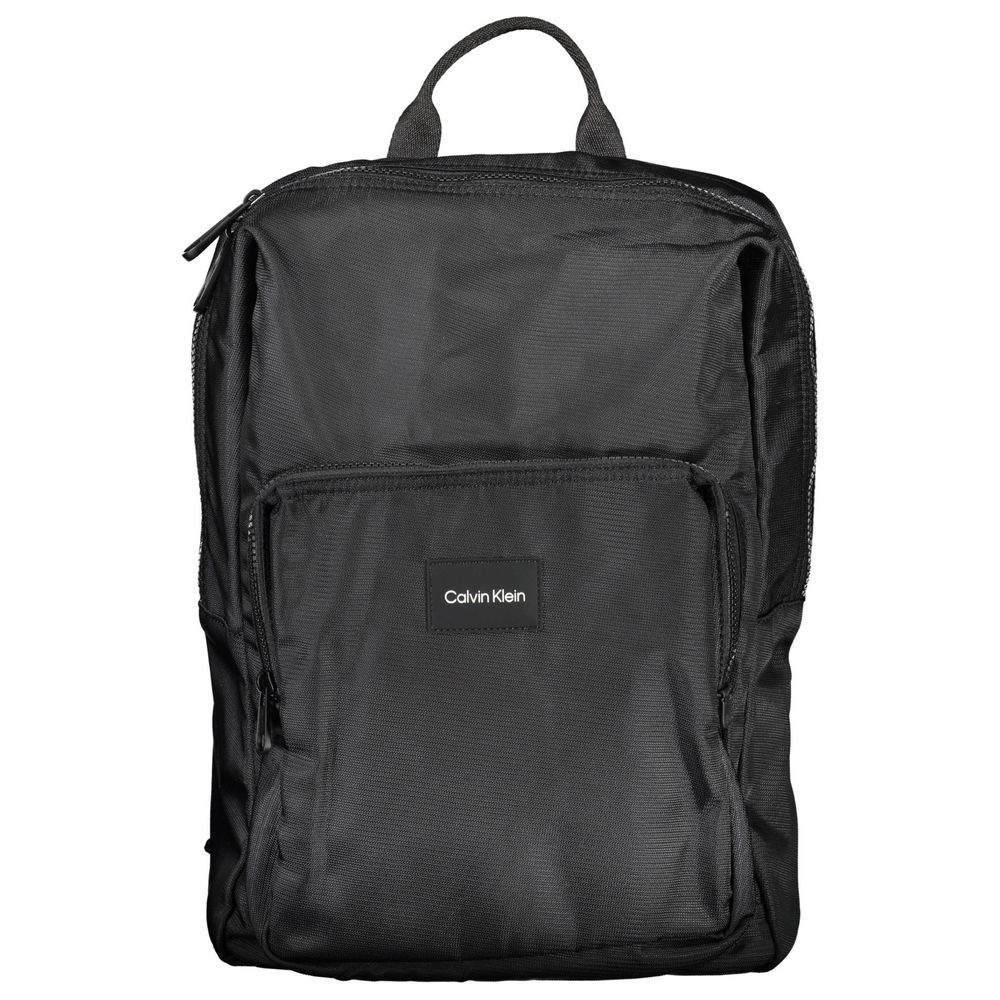 Backpack by Calvin Klein for men in polyester & polyethylene black features an stately silhouette from the Polyester & Polyethylene Backpack range, with a secure zipper, ample built-in-compartments, external-pockets & laptop-compartment, and versatile backpack-strap & adjustable-strap.