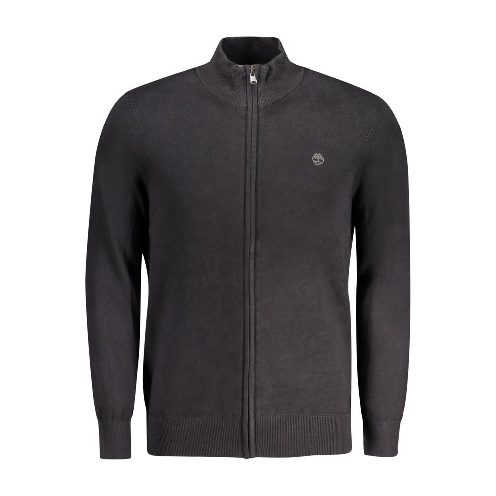 Cardigan by Timberland for men in organic cotton black features an impeccable silhouette, showcasing a sophisticated and long-sleeve detail for a truly impeccable finish.