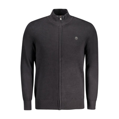 Cardigan by Timberland for men in organic cotton black features an impeccable silhouette, showcasing a sophisticated and long-sleeve detail for a truly impeccable finish.