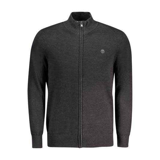 Cardigan by Timberland for men in organic cotton black features an impeccable silhouette, showcasing a sophisticated and long-sleeve detail for a truly impeccable finish.