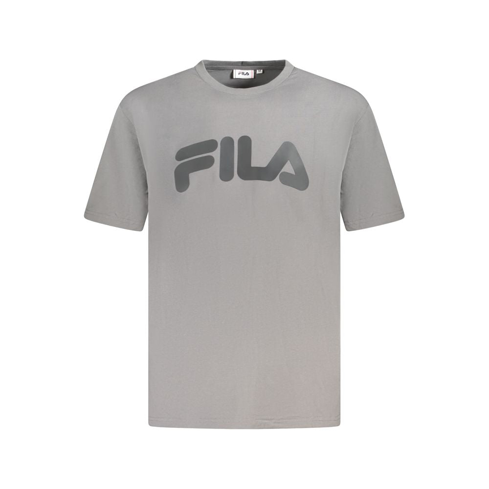T-Shirt by Fila for men in cotton black, gray & print features an edgy silhouette, meticulously detailed with a sophisticated and crew neckline for a truly edgy finish.