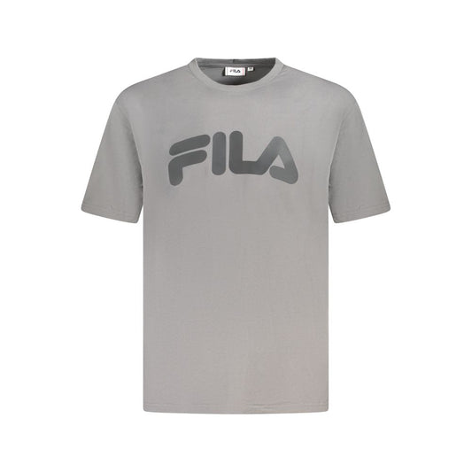 T-Shirt by Fila for men in cotton black, gray & print features an edgy silhouette, meticulously detailed with a sophisticated and crew neckline for a truly edgy finish.