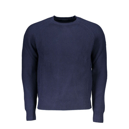 Sweater by North Sails for men in cotton blue features an tactile silhouette, showcasing a sophisticated and tactile for a refined finish.