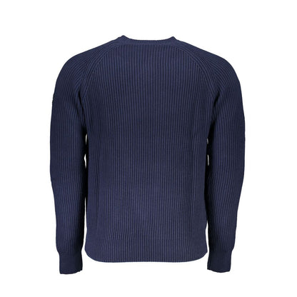 Sweater by North Sails for men in cotton blue showcases a sumptuous silhouette, artfully finished with a sumptuous and for a sophisticated, sumptuous look.