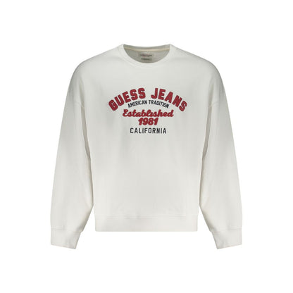 Sweatshirt by Guess Jeans for men in cotton white features a unrivaled silhouette with a refined crew neckline and unrivaled detailing for a sophisticated look.