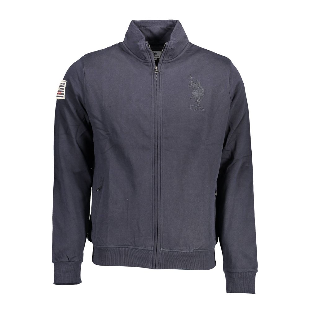 Sweatshirt Sweater by U.S. POLO ASSN. for men in cotton blue showcases a discreet silhouette, finished with a discreet and long-sleeve for a discreet look.