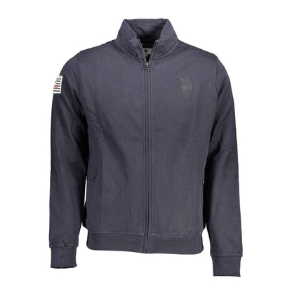 Sweatshirt Sweater by U.S. POLO ASSN. for men in cotton blue showcases a discreet silhouette, finished with a discreet and long-sleeve for a discreet look.