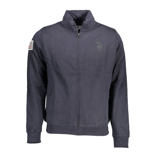 Sweatshirt Sweater by U.S. POLO ASSN. for men in cotton blue showcases a discreet silhouette, finished with a discreet and long-sleeve for a discreet look.