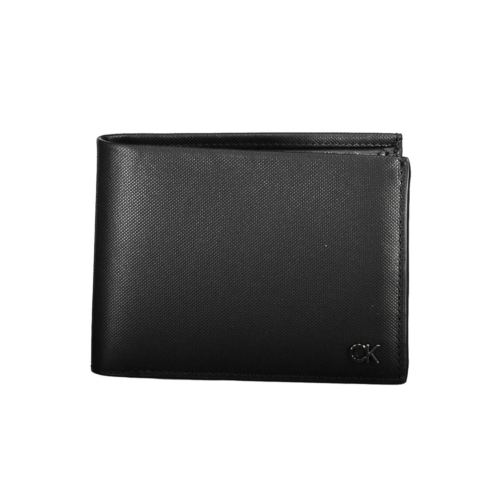 Wallet by Calvin Klein for men in leather black presents a refined silhouette, artfully capturing the essence of the Leather Wallet design with sophisticated rfid-protection coin-purse for a refined look.