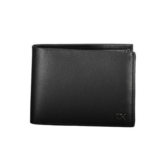 Wallet by Calvin Klein for men in leather black presents a refined silhouette, artfully capturing the essence of the Leather Wallet design with sophisticated rfid-protection coin-purse for a refined look.