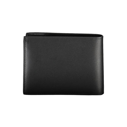 Wallet by Calvin Klein for men in leather black showcases a discerning silhouette, artfully capturing the essence of Leather Wallet with its functional rfid-protection coin-purse.