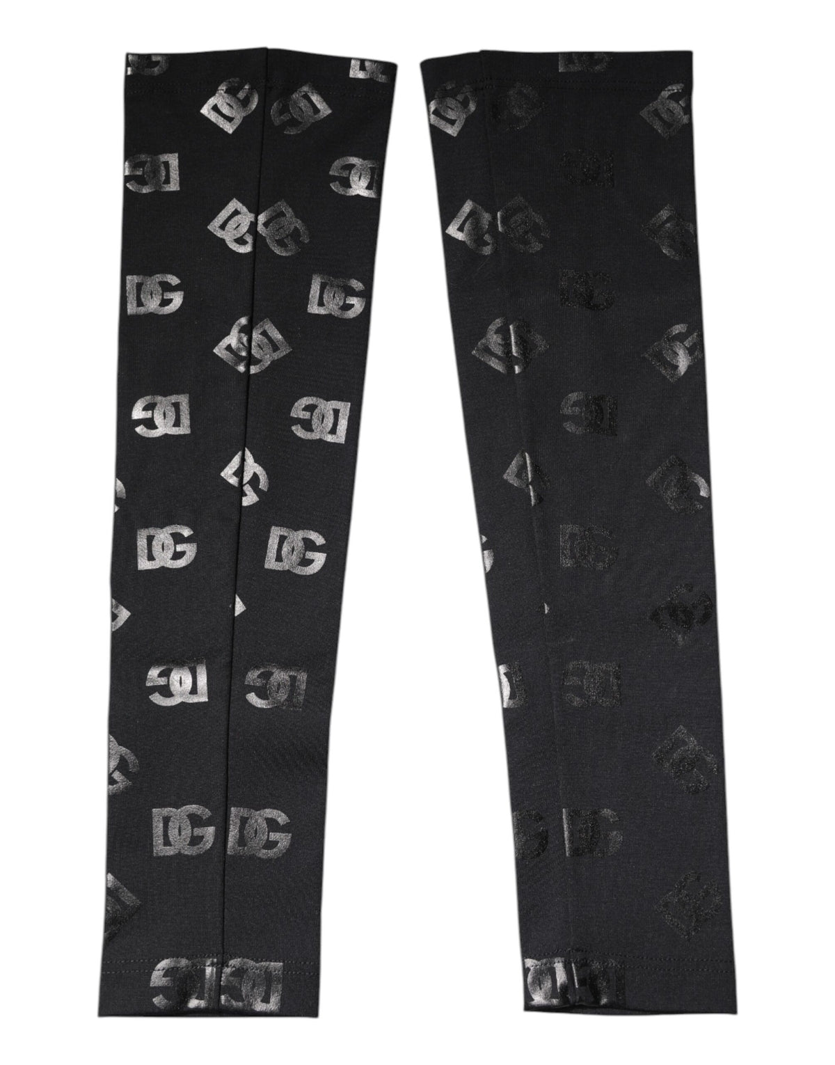 Dolce & Gabbana Cashmere Virgin Wool Elbow Length Gloves - Black Monogram