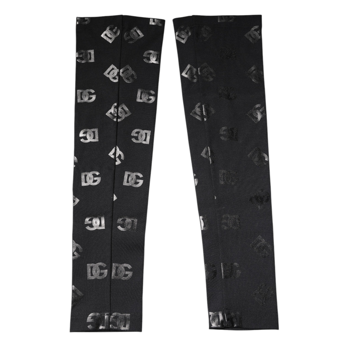 Dolce & Gabbana Cashmere Virgin Wool Elbow Length Gloves - Black Monogram