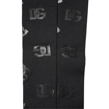 Dolce & Gabbana Cashmere Virgin Wool Elbow Length Gloves - Black Monogram