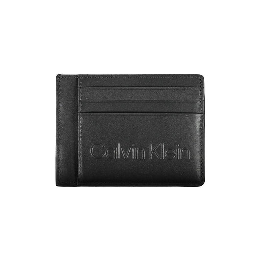 Cardholder Wallet by Calvin Klein for men in polyethylene black, signature-print & print presents a streamlined silhouette, showcasing the sophisticated design of the Polyethylene Cardholder Wallet collection with functional card-organization compact-design.