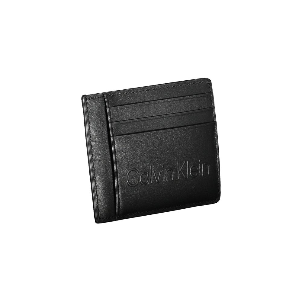 Cardholder Wallet by Calvin Klein for men in polyethylene black, signature-print & print presents a architectural silhouette from the Polyethylene Cardholder Wallet collection, showcasing architectural card-organization compact-design for a architectural finish.