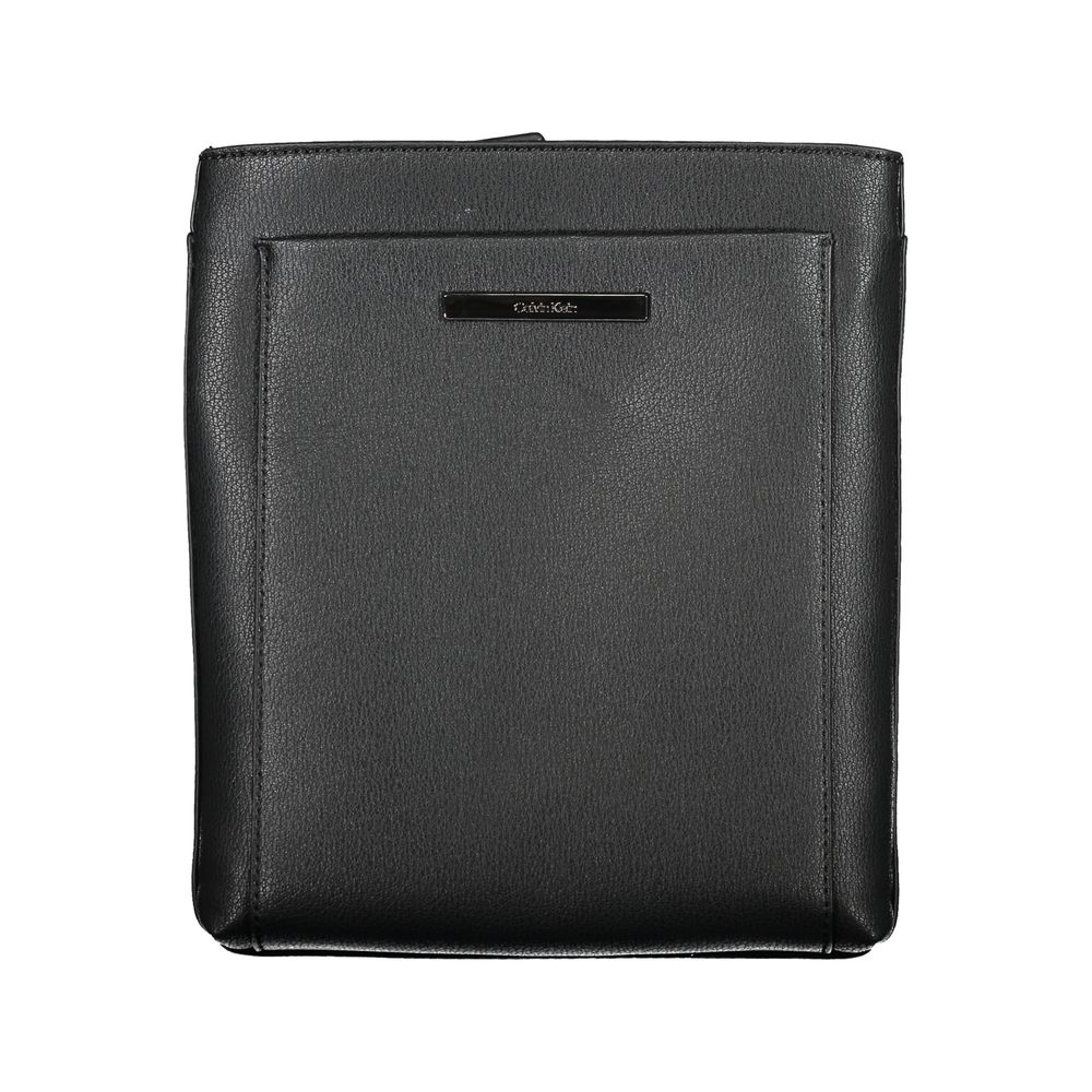Shoulder Bag by Calvin Klein for men in polyester & polyethylene black features an effortlessly chic silhouette with a secure zipper, ample external-pockets & internal-pockets, and versatile shoulder-strap & adjustable-strap for effortlessly chic everyday luxury.