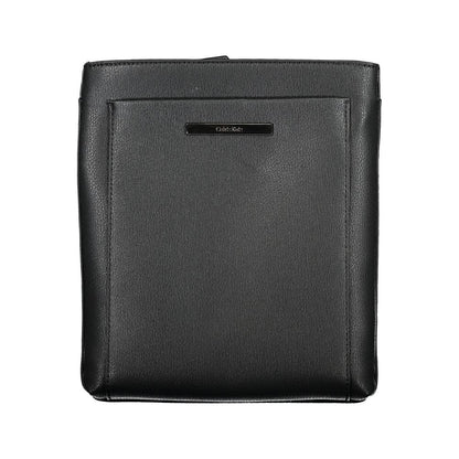Shoulder Bag by Calvin Klein for men in polyester & polyethylene black features an effortlessly chic silhouette with a secure zipper, ample external-pockets & internal-pockets, and versatile shoulder-strap & adjustable-strap for effortlessly chic everyday luxury.