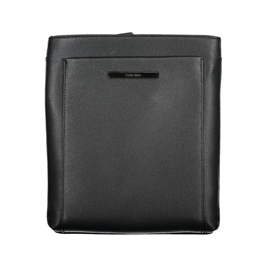 Shoulder Bag by Calvin Klein for men in polyester & polyethylene black features an effortlessly chic silhouette with a secure zipper, ample external-pockets & internal-pockets, and versatile shoulder-strap & adjustable-strap for effortlessly chic everyday luxury.