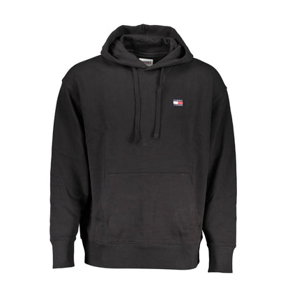 Hooded Sweatshirt Hoodie by Tommy Hilfiger for men in cotton black & signature features a authentic silhouette, showcasing a sophisticated hooded neckline and authentic long-sleeve detail for a refined finish.