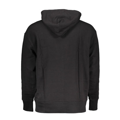 Hooded Sweatshirt Hoodie by Tommy Hilfiger for men in cotton black & signature showcases a city-ready silhouette, artfully detailed with a signature hooded neckline and for a city-ready finish.
