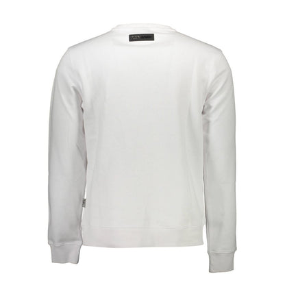 Sweatshirt by Plein Sport for men in cotton polyester white & print features a unrivaled silhouette with a refined and unrivaled detailing for a sophisticated look.