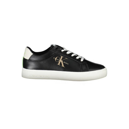 Sneakers by Calvin Klein for women in polyester & polyethylene black presents a sumptuous silhouette, artfully capturing the essence of the Women's Athletic Polyester & Polyethylene Sneakers with its sumptuous athletic style design.
