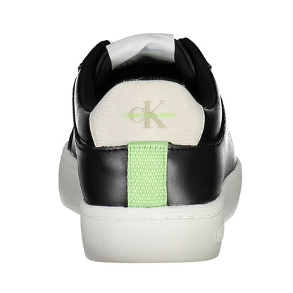 Sneakers by Calvin Klein for women in polyester & polyethylene black features an opulent silhouette from the Women's Athletic Polyester & Polyethylene Sneakers collection, showcasing a signature athletic style with an opulent finish.