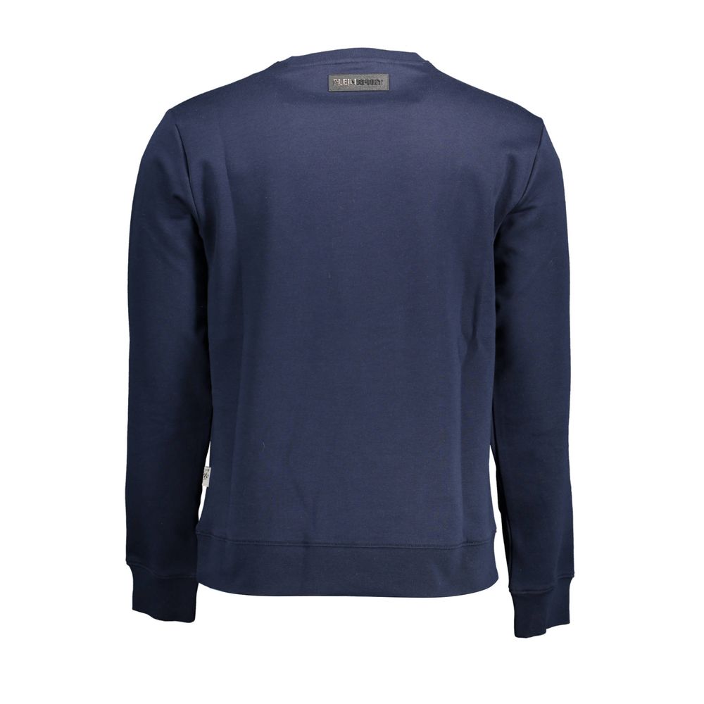 Sweatshirt by Plein Sport for men in cotton polyester blue & print features a unrivaled silhouette with a refined and unrivaled detailing for a sophisticated look.