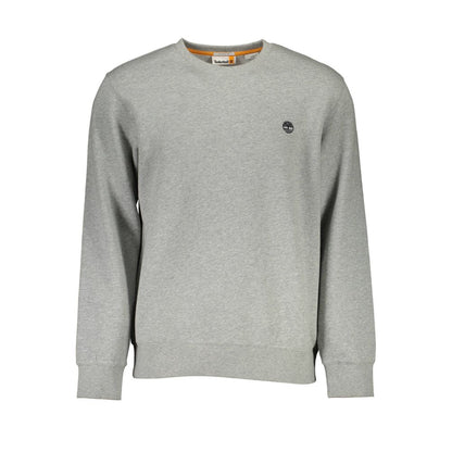 Sweatshirt by Timberland for men in organic cotton & polyester brown & gray showcases a slouchy chic silhouette, artfully detailed with a slouchy chic crew neckline and long-sleeve for a slouchy chic finish.