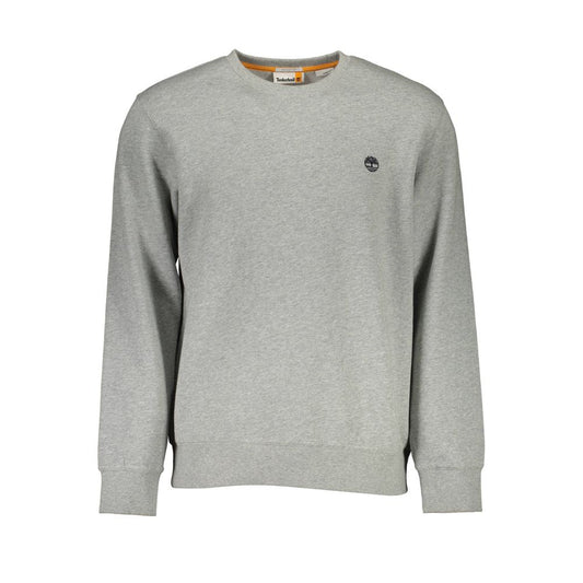 Sweatshirt by Timberland for men in organic cotton & polyester brown & gray showcases a slouchy chic silhouette, artfully detailed with a slouchy chic crew neckline and long-sleeve for a slouchy chic finish.
