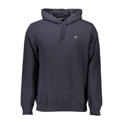 Hooded Sweatshirt Hoodie by Napapijri for men in organic cotton & polyester blue features a edgy silhouette, detailed with a edgy hooded neckline and long-sleeve for a refined finish.
