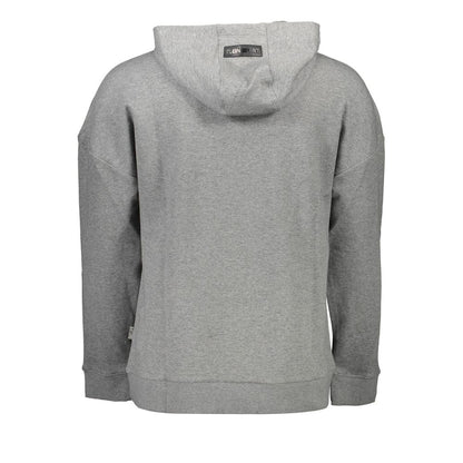 Hooded Sweatshirt Hoodie by Plein Sport for men in cotton polyester brown & gray showcases a city-ready silhouette, artfully detailed with a signature and for a city-ready finish.