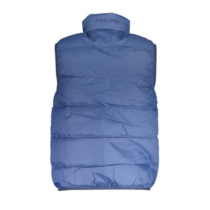 Vest by La Martina for men in polyamide blue features an contemporary silhouette, showcasing refined pockets and a contemporary for a sophisticated layered look.