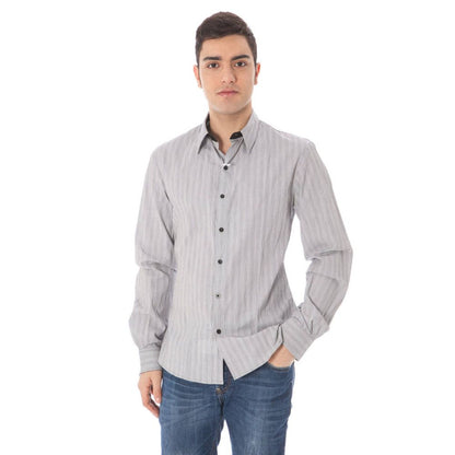 Shirt by Costume National for men in cotton white features an architectural silhouette with a refined and elegant for a architectural look.