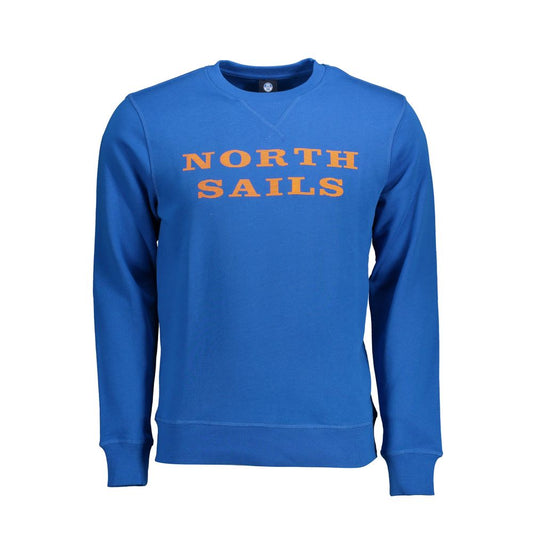 Sweatshirt Sweater by North Sails for men in cotton blue & natural features an tactile silhouette, showcasing a sophisticated and tactile for a refined finish.